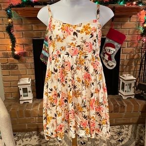 Torrid Yellow & Pink Floral Dress 2X